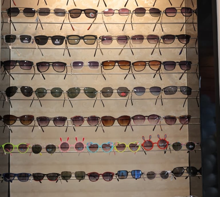 Interior sun glass arragements of noah optics