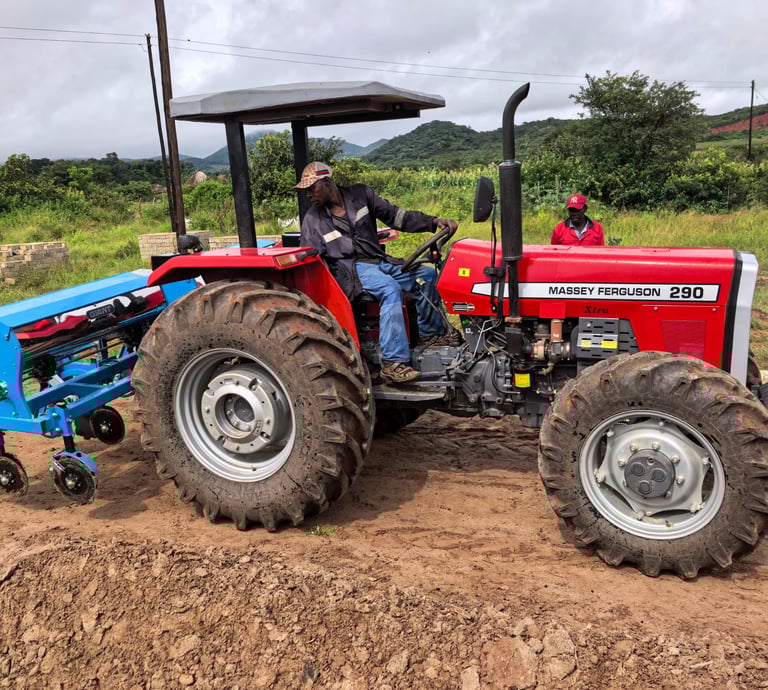Elegance Mining and Construction Services- working tractor