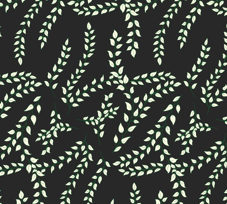  “Nature-inspired seamless leaf pattern in olive green — celebrating artistic legacy in home/Fashion