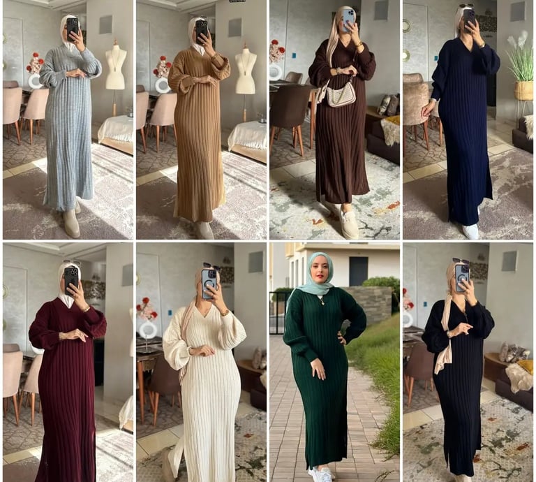 الثمن279 درهم Robe avec manch bouffante Tissu la lain