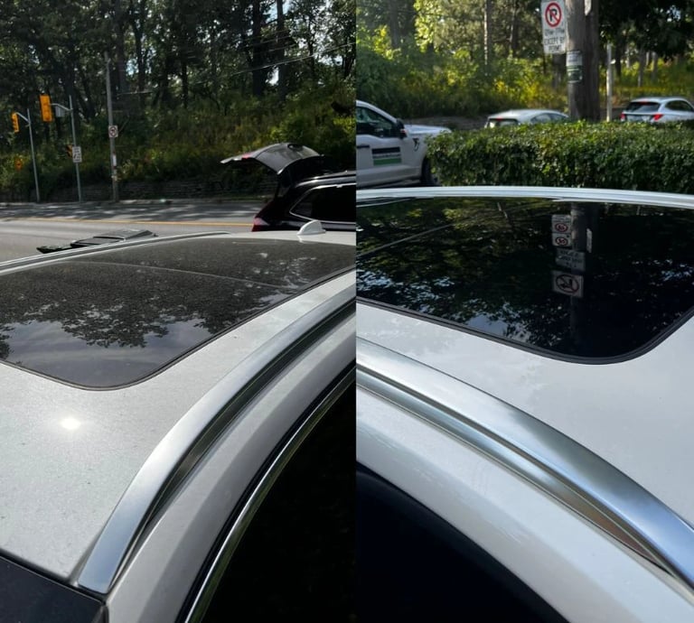 Before and after interior detail – car detailing results Pickering – HD Luxe