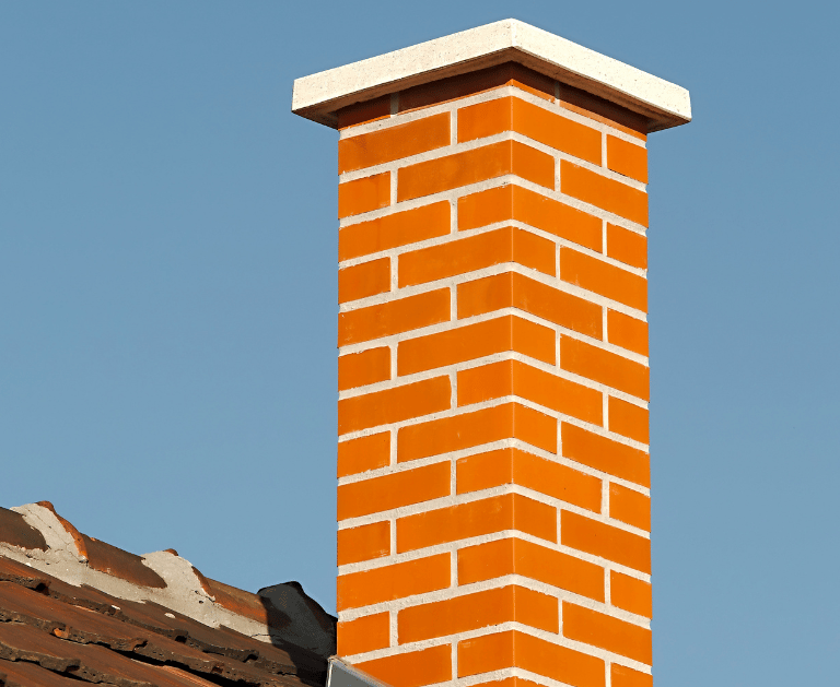 a brick chimney