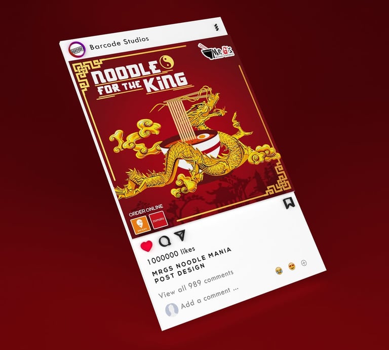 Bold and appetizing social media post design for a fast food company, showcasing tasty offerings.