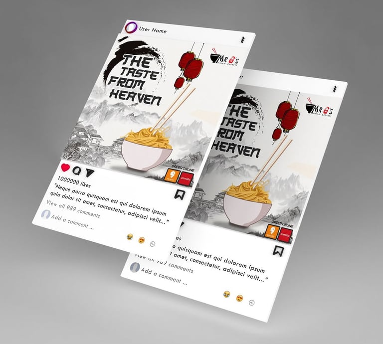 Bold and appetizing social media post design for a fast food company, showcasing tasty offerings.