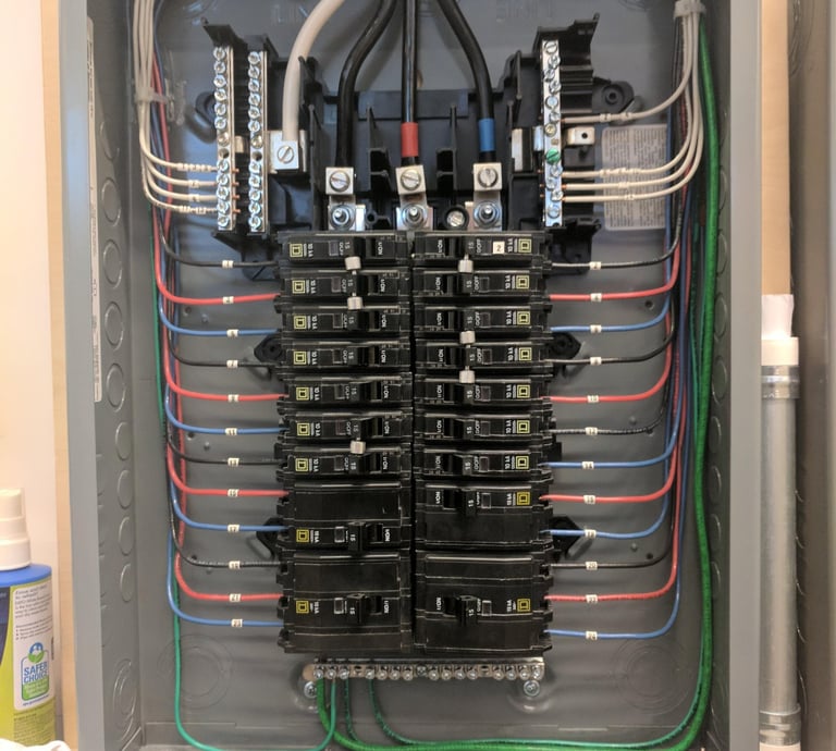 neat electrical panel wiring