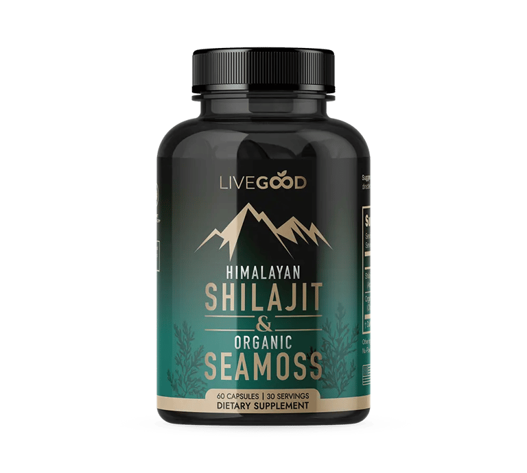 a bottle of LiveGood organic Shilajit