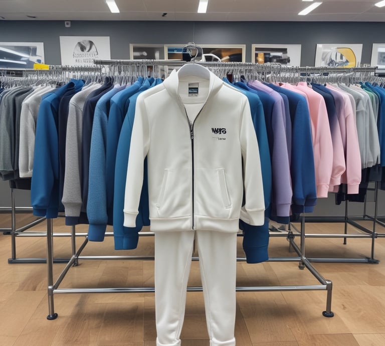 A neatly folded stack of men's casual shirts in various colors and patterns.