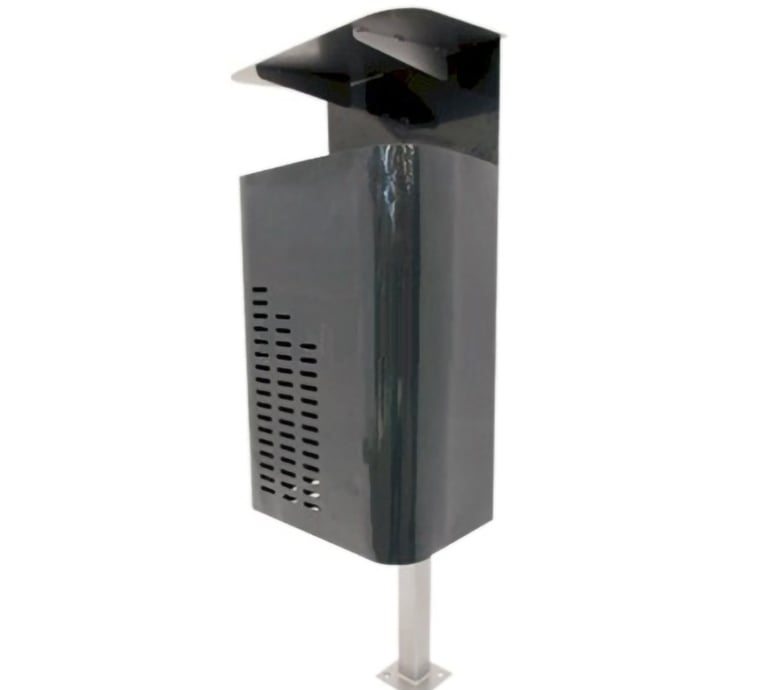 Bote de basura para parque de metal