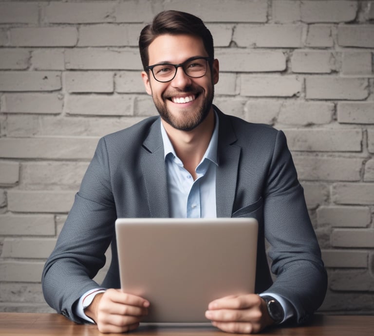 A sign with the words 'Help Wanted' is taped to a glass window. The sign is made of light blue paper with bold black lettering, and it appears to be indicating a job advertisement or hiring notice.