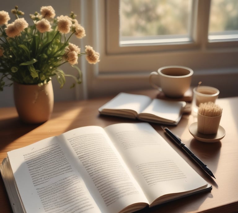 An inviting stack of journals and coloring books with jazzy, vibrant two-toned beige and light brown covers.