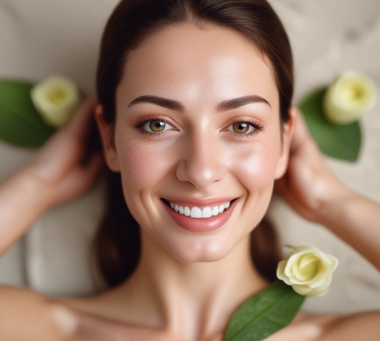 A serene spa environment with calming decor and soft lighting.