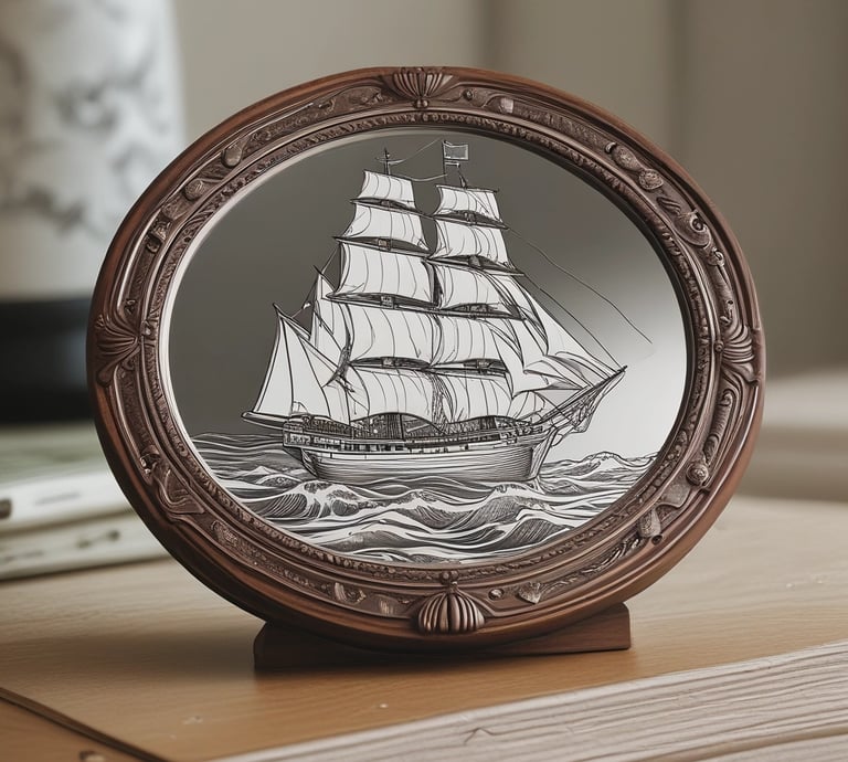 A beautifully crafted hand-engraved glass piece showcasing intricate designs.