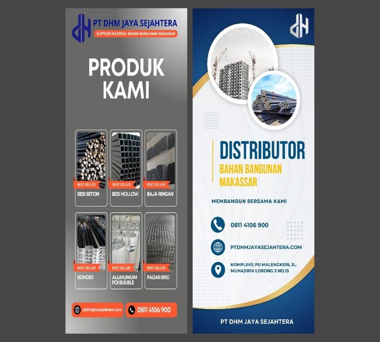 Baja Ringan Makassar, Kanal C, Reng, Spandek Murah Makassar