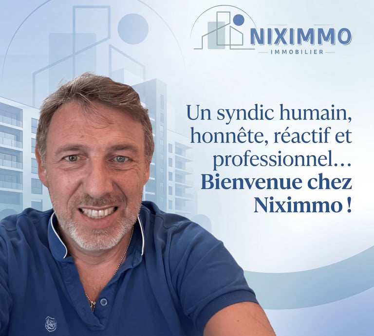 je veux une image qui représente ça : Un syndic humain, honnête, réactif et professionnel...bienvenu