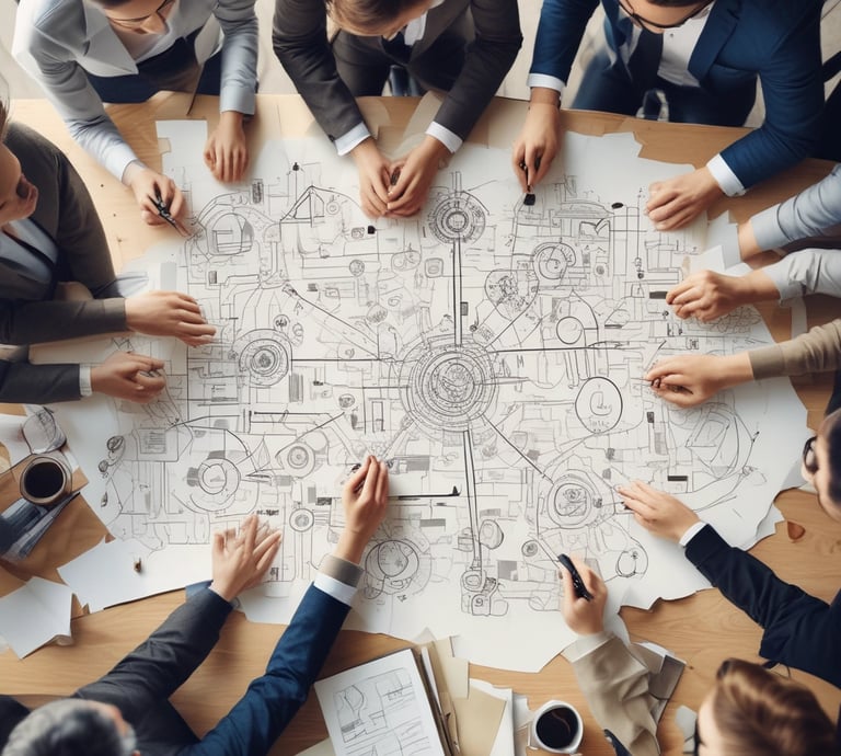 A friendly handyman in a blue uniform fixing a wooden door frame in a cozy home.