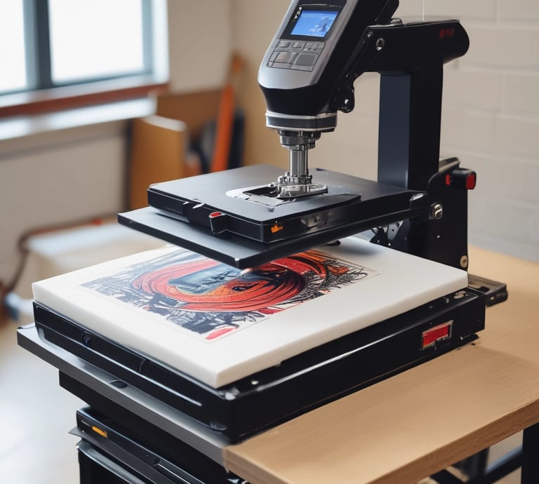 Close-up of vibrant textile prints made with DTF technology on various fabrics.