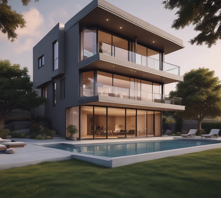 The image depicts a large-scale construction project in progress on a river. Several bridge pylons are partially built, with cranes and construction equipment visible around the site. The river extends into the distance, bordered by lush greenery and a cityscape.