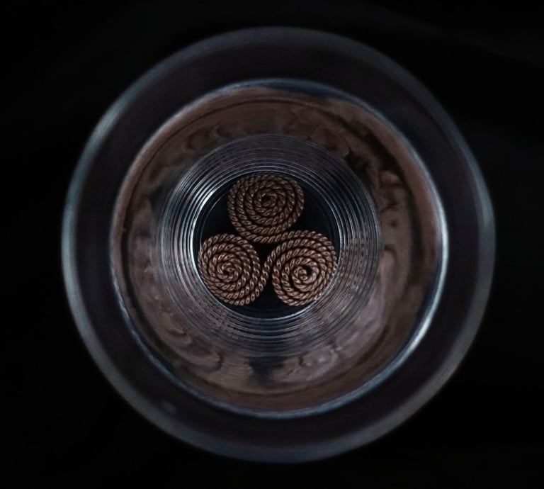 Triskelion supercharging water, increasing hydration and promoting overall wellness