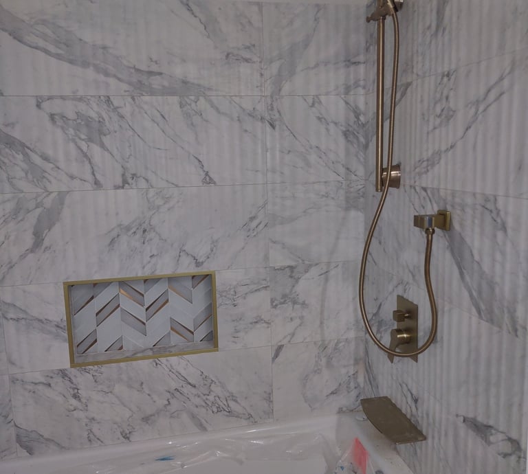marble tile installation