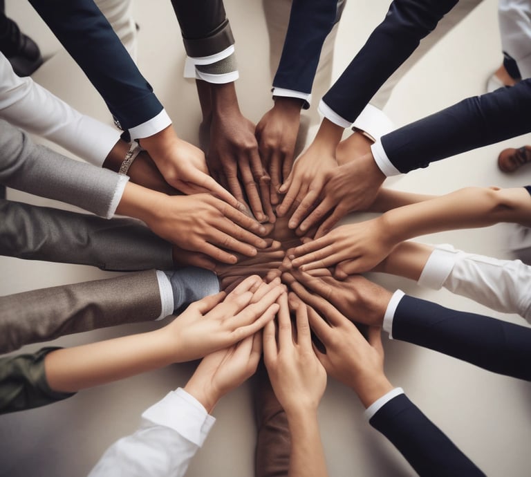 A vibrant community of entrepreneurs collaborating.