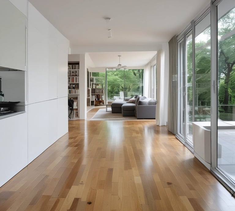 A dry cleaning shop named 'HLP Cleaners' is located on a dimly lit street. The store has a prominent sign above the entrance, and its windows are illuminated with a warm yellow light. A sign on the door lists services such as dry cleaning, laundry, and suede & leather cleaning. The building exterior is simple with a combination of dark tiles and light-colored upper walls. The entrance is flanked by two closed doors, likely of neighboring establishments.