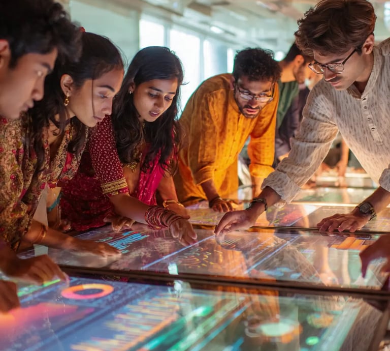 Students learning AI and Data Science at CMI Pondicherry