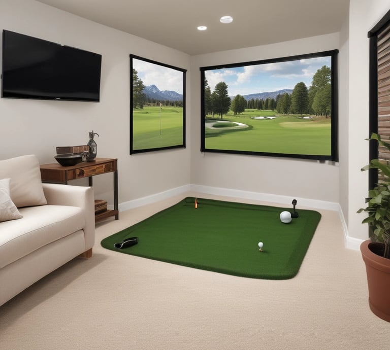 A pile of bright yellow golf balls is lying on an inclined black tray, with some of them scattered on artificial green grass. The golf balls have some black markings and the word 'PRACTICE' written on them. There is a blurry background that includes part of a net and some text.