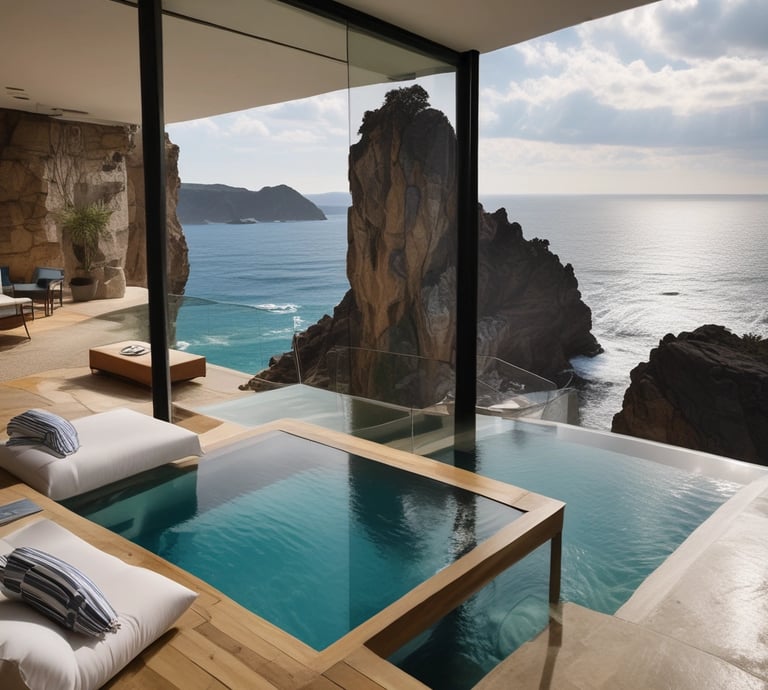 Living room area in one bedroom suite featuring comfortable sofa and tasteful artwork.