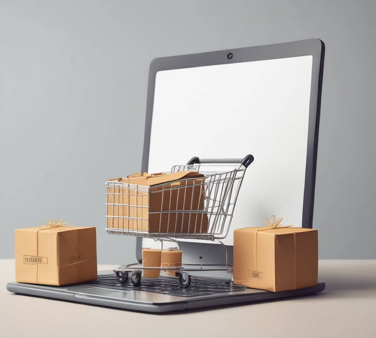 Modern office space with professionals collaborating over digital devices.