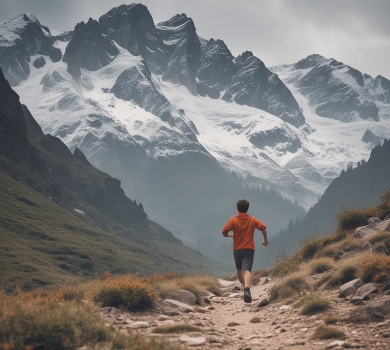A portrait of Lamberto Cantarutti coaching an athlete during a triathlon training session outdoors.