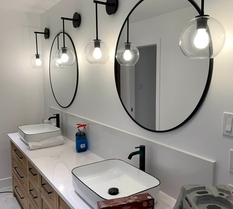 finition électrique éclairage maison clé en main Sherbrooke/Magog