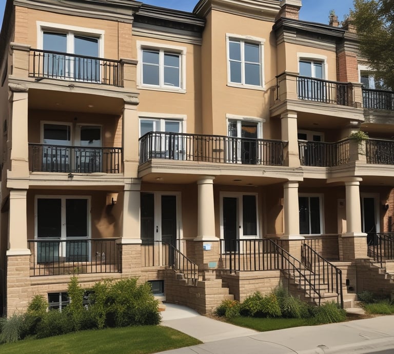Photo of Christine Rzito reviewing property documents in a bright office.