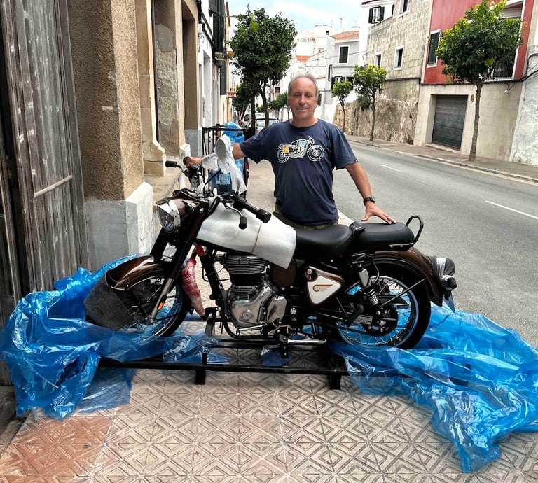 Classic Roads brand new Royal Enfield Classic for motorcycle tours in Balearic Islands