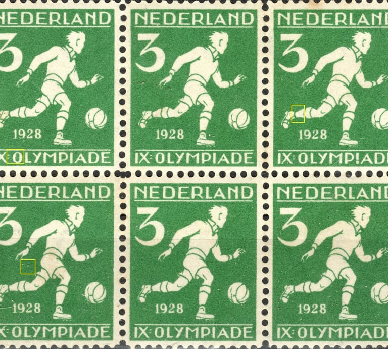 a stamp stamp with a soccer player on it