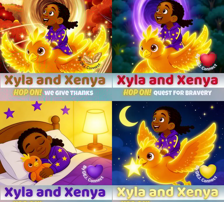 The book covers for the xyla and xenya books