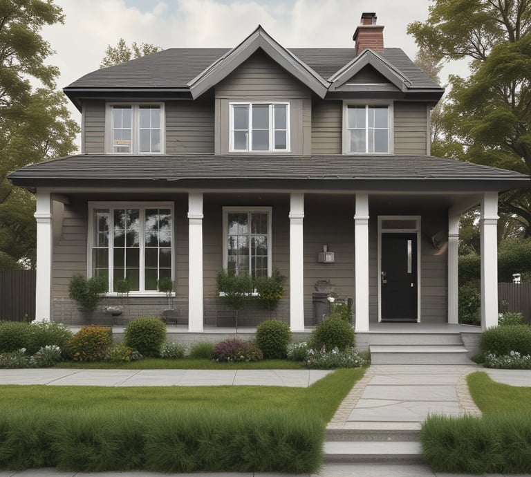 a house with a large front yard and a driveway