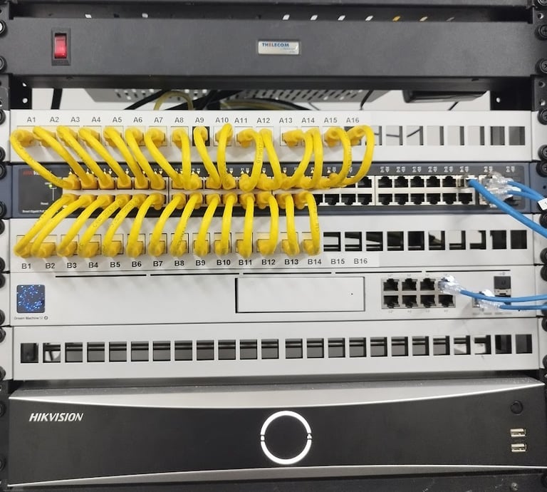 instalacion de cableado estructurado, nvr hikivision, udp-pro ubquiti para empresa en Los Mochis
