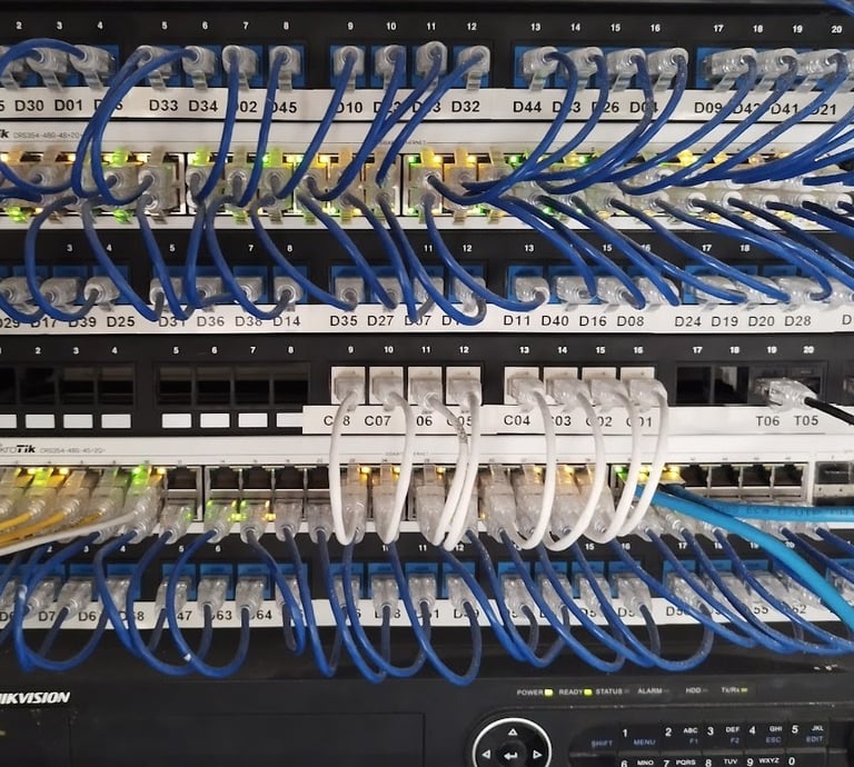 instalacion de cableado estructurado, switches routers mikrotik para empresa en Adolfo Ruiz Cortines