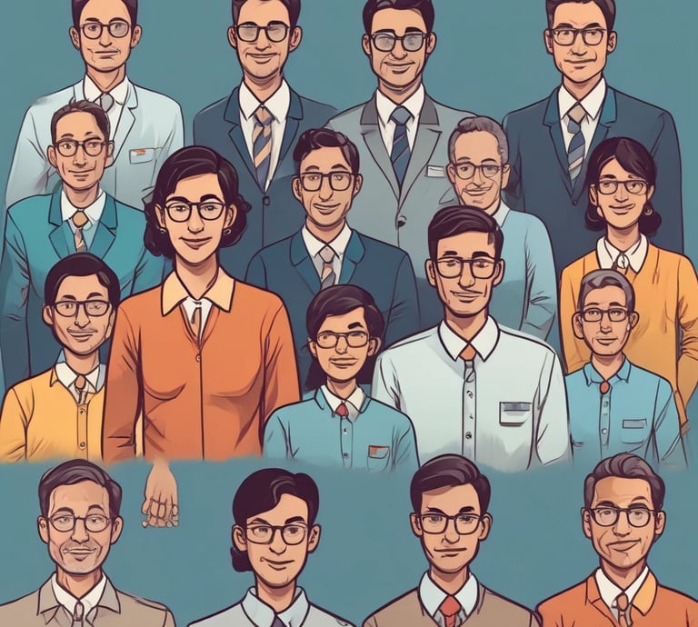 Photo of the Technovengers IT Solutions team working together in their Jaipur office.