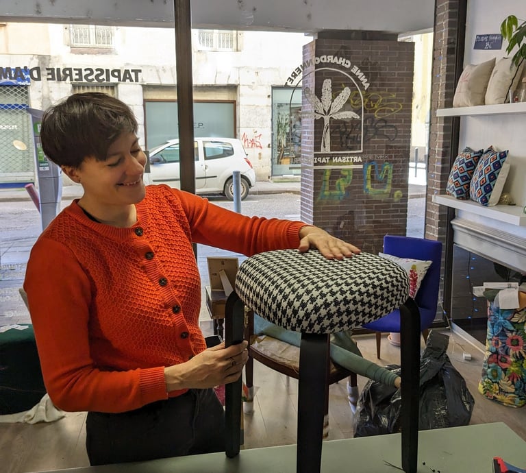 atelier tabouret tapisserie Grenoble stage 