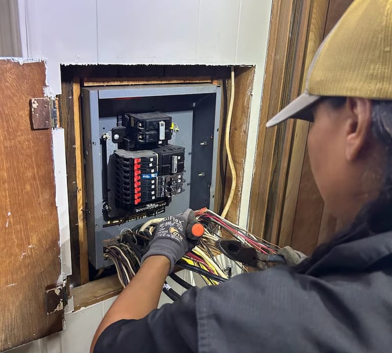 Electrical panel replacement – code compliant work