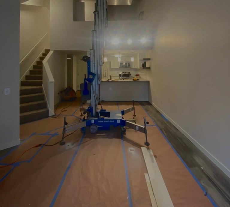 image of heavier equipment being used for a northern remodel interior project St. paul mn