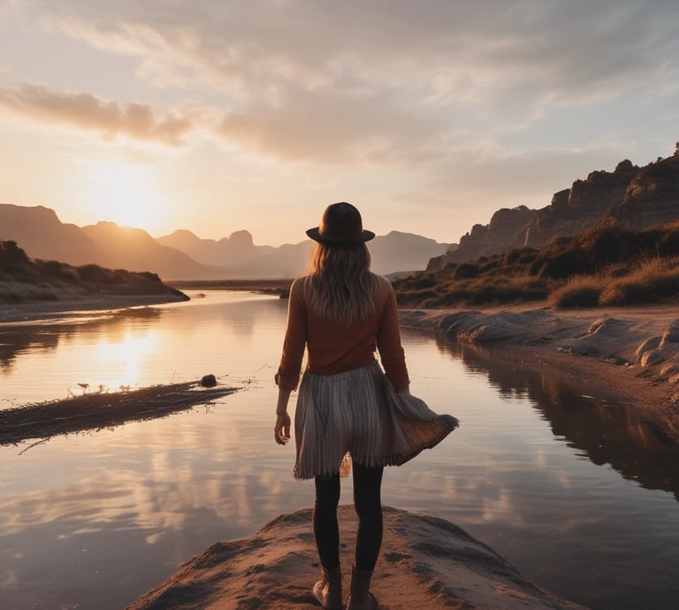 A woman wearing sunglasses and a plaid shirt is reading a travel guidebook in front of a historic Gothic-style cathedral. The cobblestone square and a group of people in the background indicate a popular tourist area.