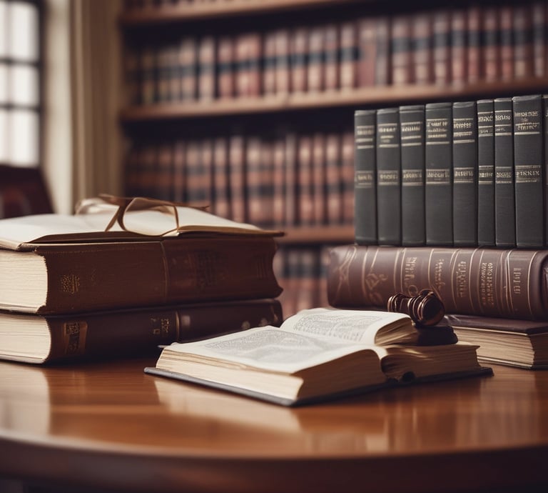 A traditional red brick building with a gabled roof and white-framed windows. The front entrance features an arched doorway and is flanked by well-maintained shrubs. A sign in the foreground reads 'Morris & Dean, Trial Lawyers & Counselors,' displaying the phone number and a digital clock showing 6:31.