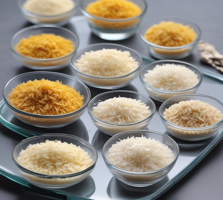 A variety of pink Himalayan salt types displayed in bowls.