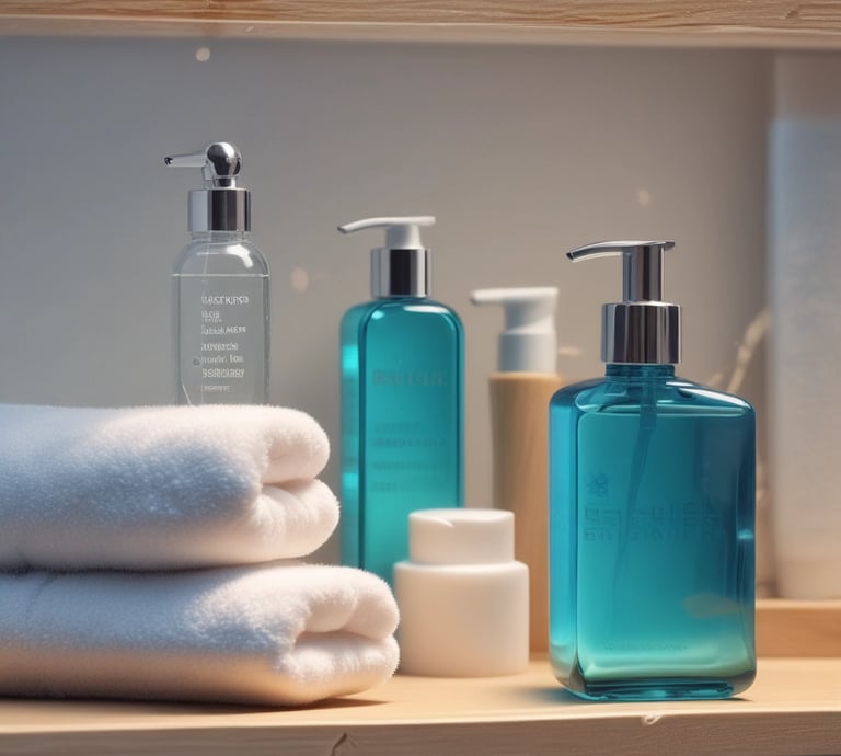 A vibrant display of beauty and lifestyle products.