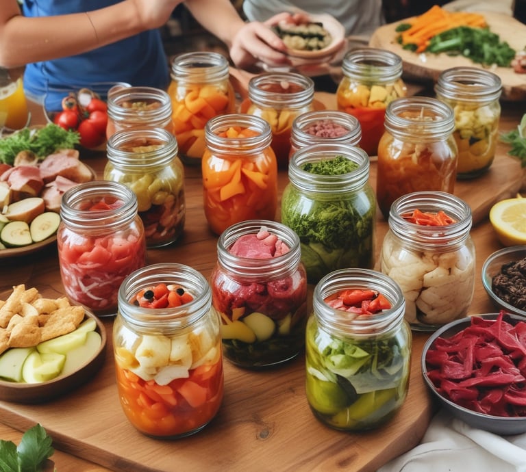 sliced bread with sliced cucumber and garlic on brown wooden chopping board