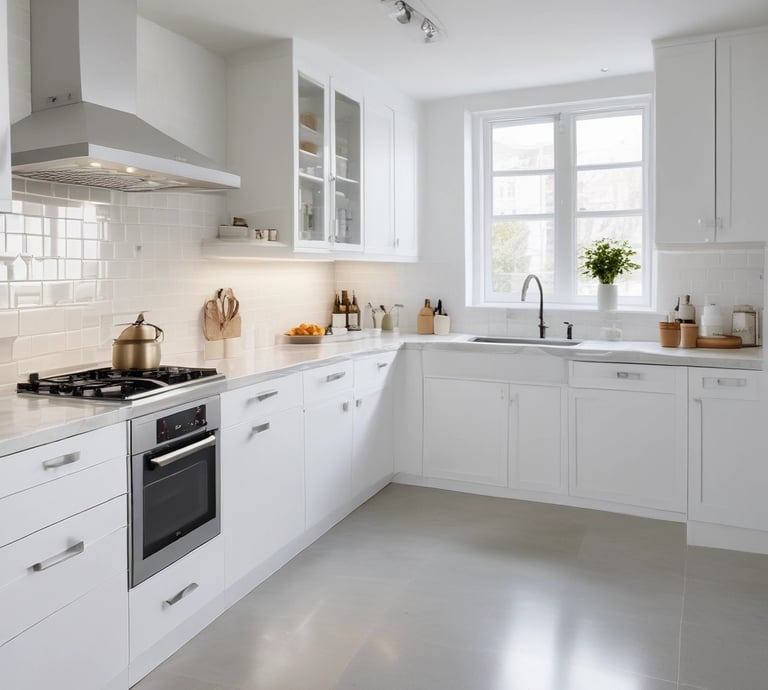 A group of people inside a room engage in cleaning or maintenance activities. One person sweeps the floor with a broom while others stand and observe, smiling or gesturing. The room has wooden structures and a child rests on a bed nearby.