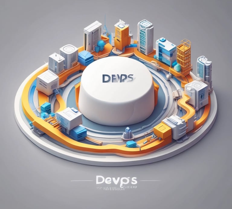 A team of developers collaborating over laptops in a bright, modern office space.