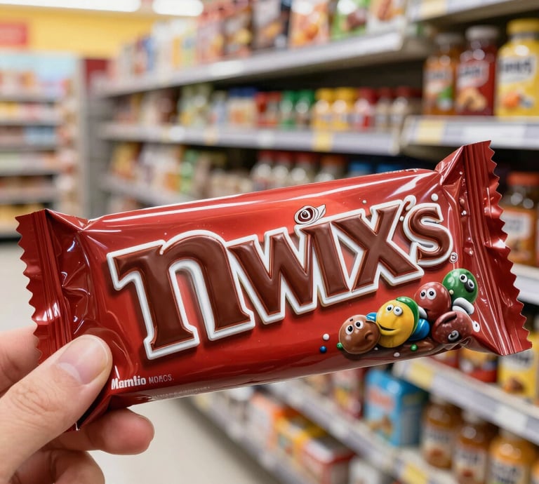 Close-up of colorful assorted chocolates and candies in a bright bowl